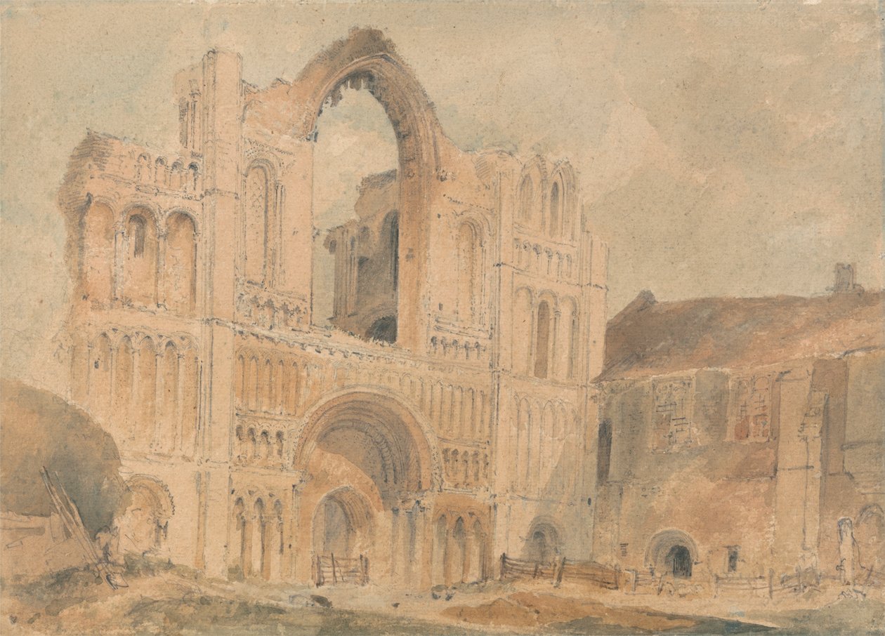 Prieuré de Castle Acre, Norfolk, façade ouest - John Sell Cotman