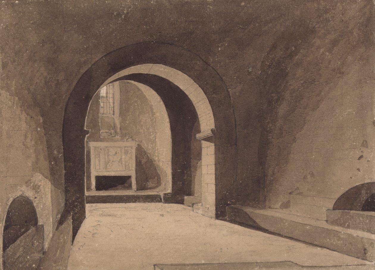 Crypte de Saint-Gervais, Rouen, Normandie - John Sell Cotman