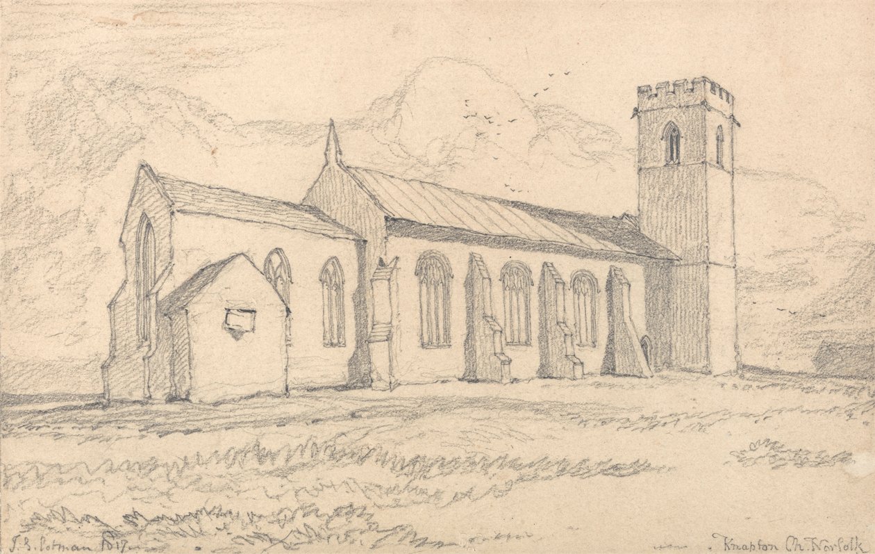 Église de Knapton, Norfolk, vue du nord-est - John Sell Cotman