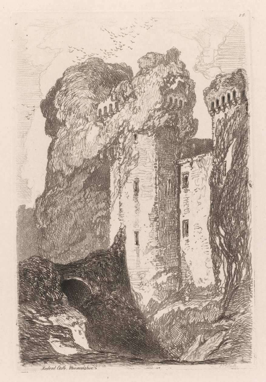 Liber Studiorium : Château de Ragland, Monmouthshire, 1838 - John Sell Cotman