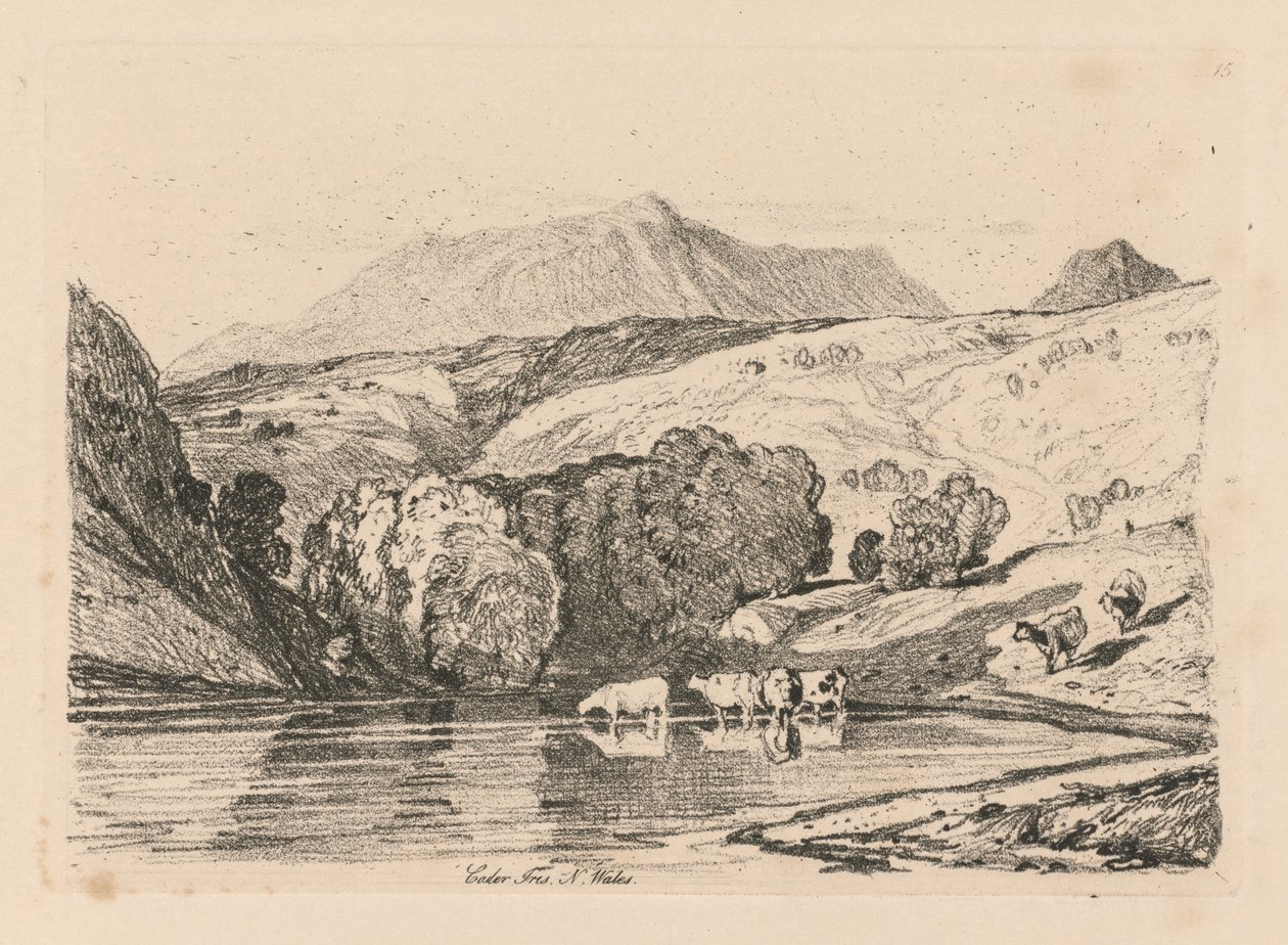 Liber Studiorum : Planche 15, Cader Iris, Nord du Pays de Galles - John Sell Cotman