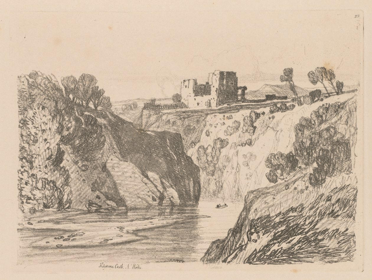 Liber Studiorum: Planche 27, Château de Kilgarren, N. Pays de Galles - John Sell Cotman