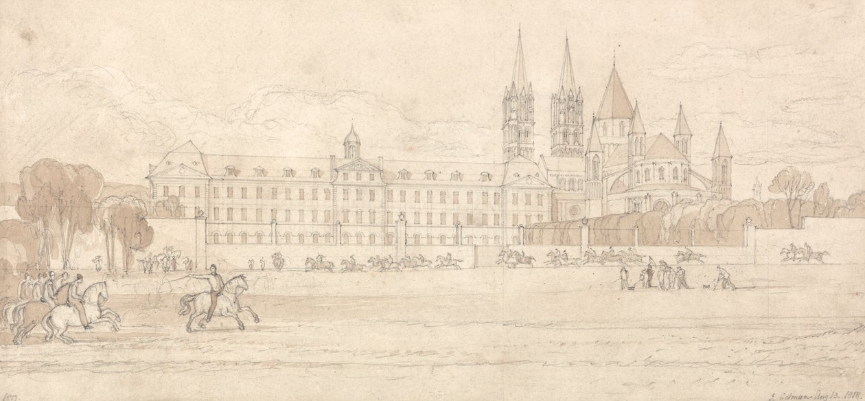 École militaire et abbaye de Saint-Étienne à Caen - John Sell Cotman