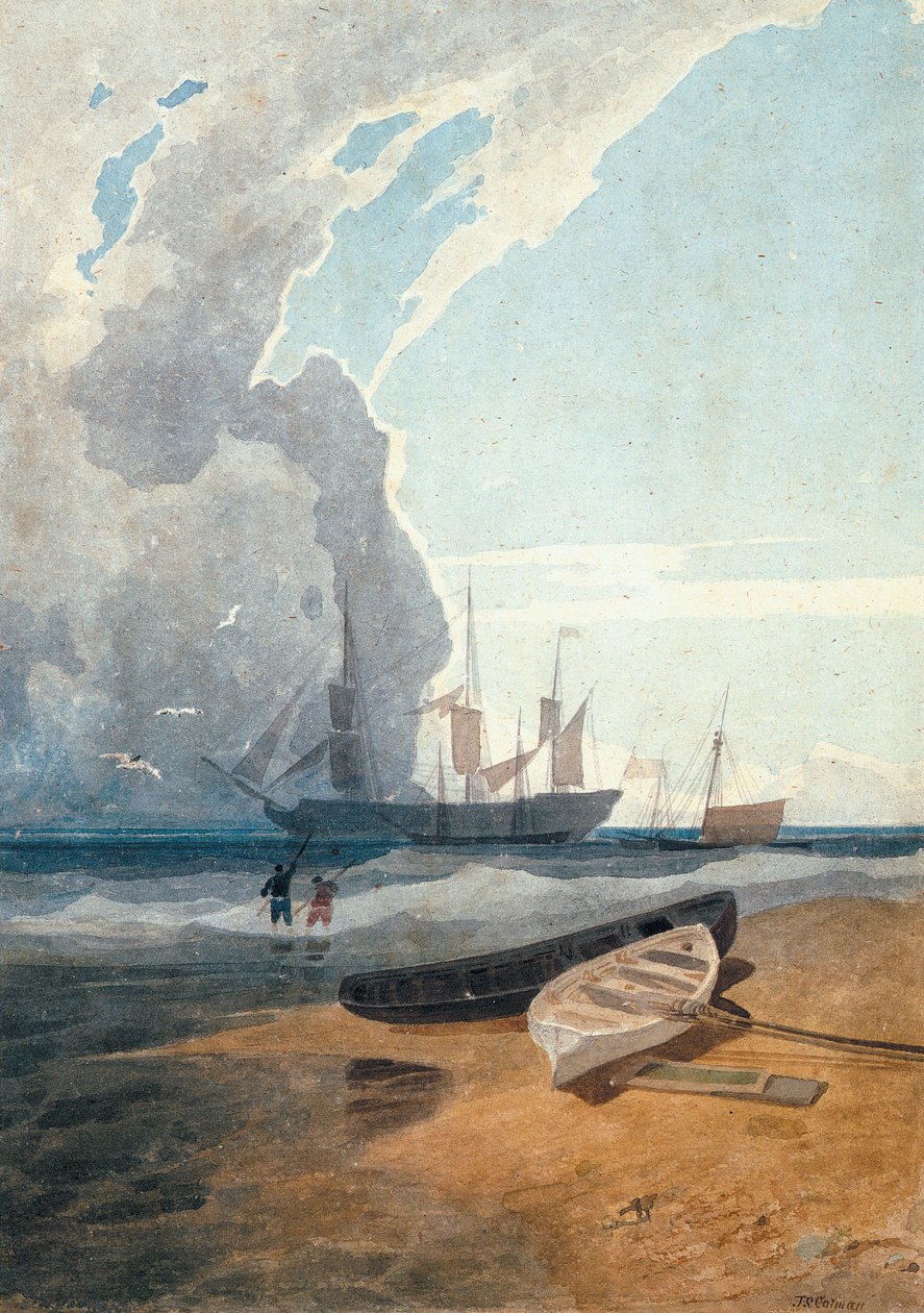 Le Mars, au mouillage au large de Cromer, c.1807 - John Sell Cotman