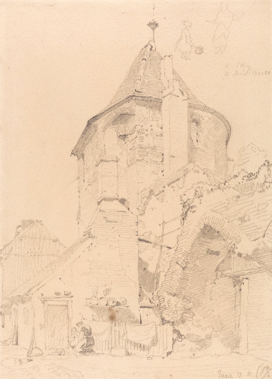 Yarmouth, la tour nord-ouest - John Sell Cotman