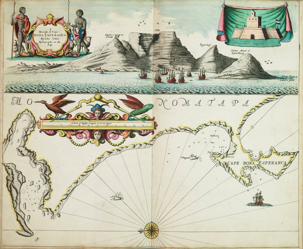 Carte de la Guinée décrivant la côte de la mer du Cap-Vert au Cap de Bonne-Espérance - John Seller