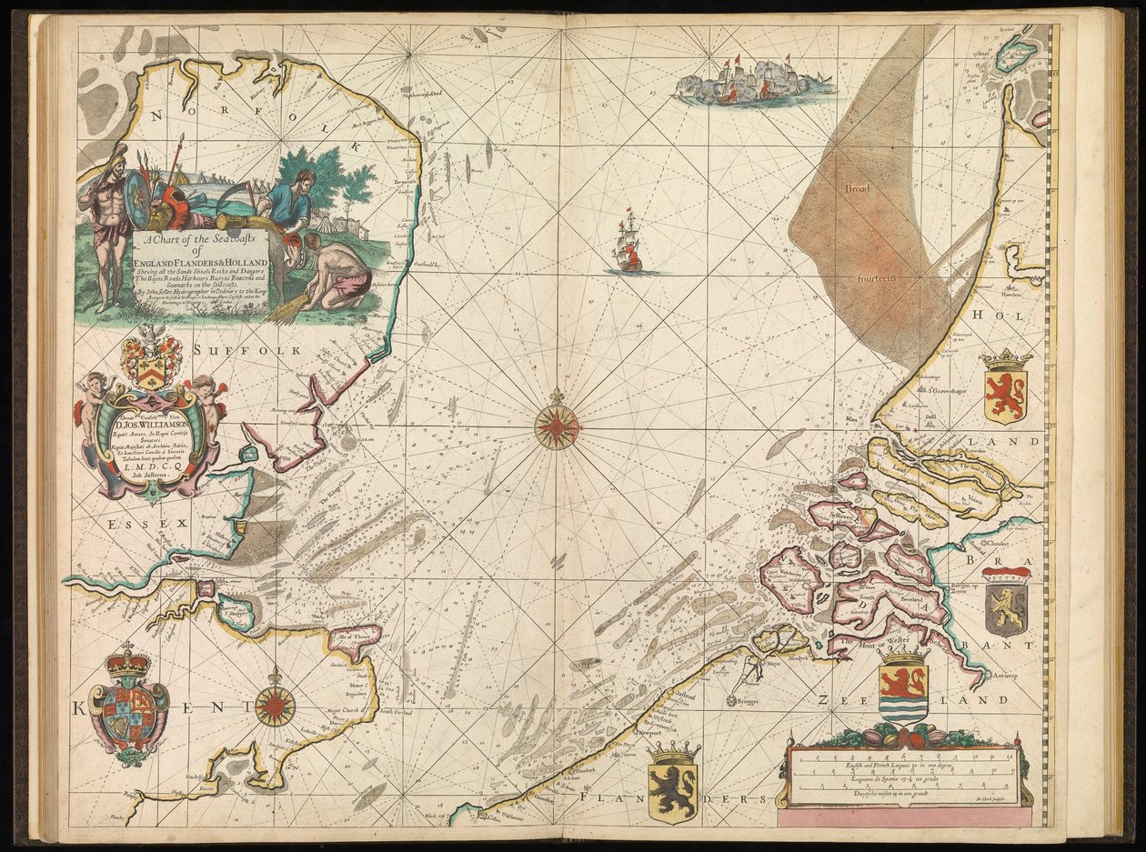 Carte des côtes maritimes d