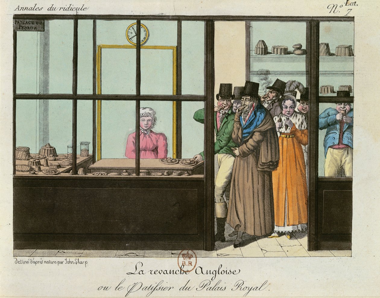 La vengeance anglaise ou, La pâtisserie au Palais Royal, c.1815 - John Sharp