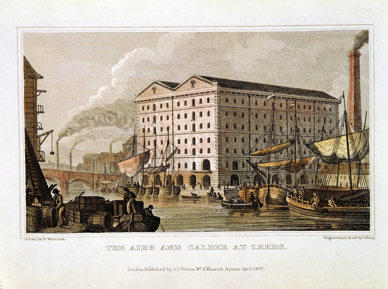 La Navigation Aire et Calder, Leeds, Yorkshire, 1828 - John Shury