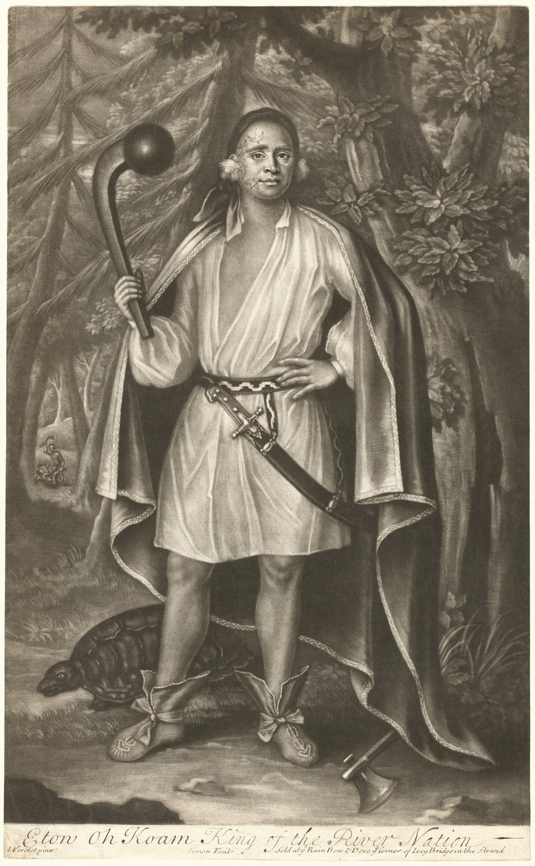 Etow Oh Koam, roi de la nation de la rivière - John Simon after John Verelst