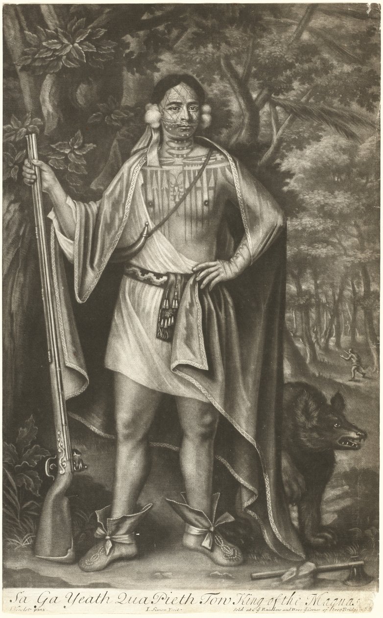 Sa Ga Yeath Qua Pieth Tow, roi des Maquas - John Simon after John Verelst