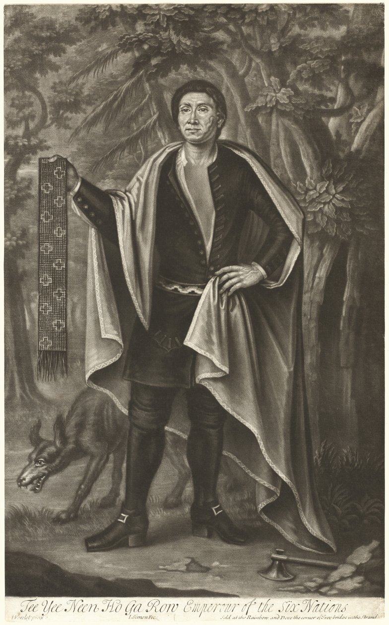 Tee Yee Neen Ho Ga Row, Empereur des Six Nations - John Simon after John Verelst