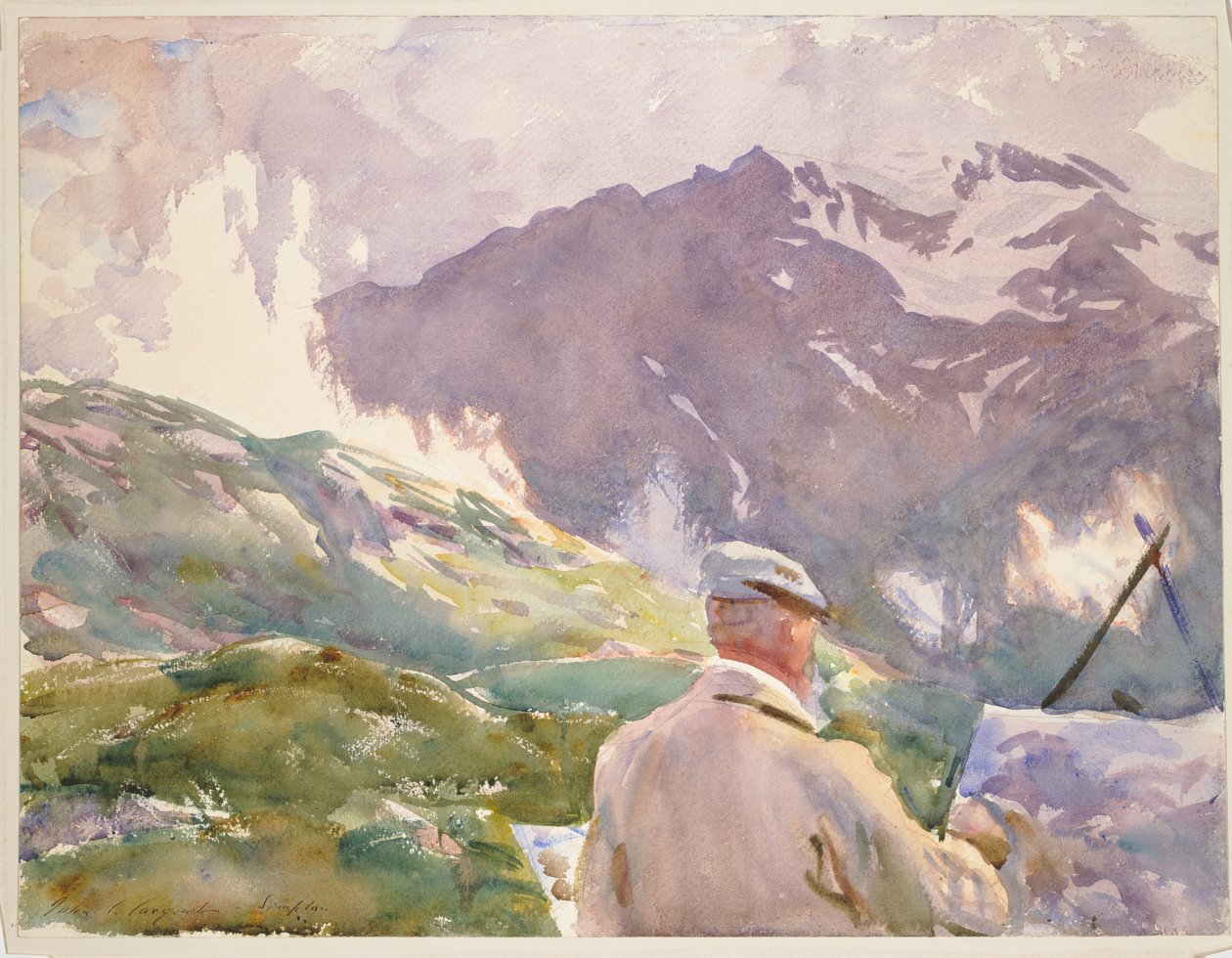 Artiste au Simplon, vers 1909-11 (aquarelle, mine de plomb sur papier) - John Singer Sargent