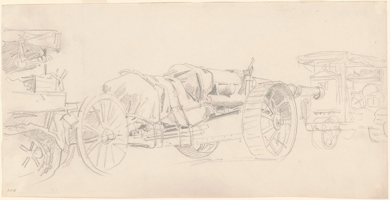 Remorques de canon, France - John Singer Sargent