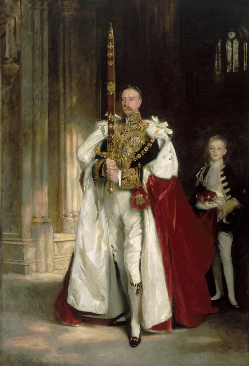 Charles Stewart, sixième marquis de Londonderry, portant la grande épée d