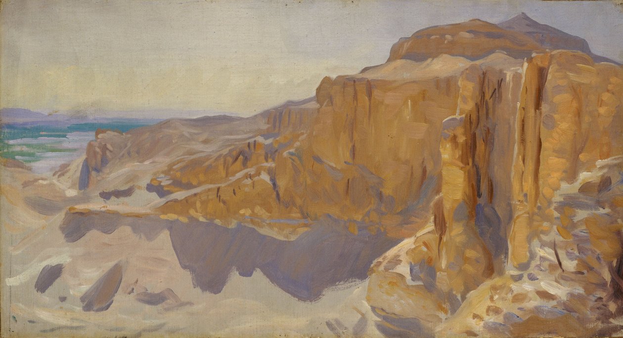 Falaises à Deir el Bahri, Égypte, 1890-91 - John Singer Sargent