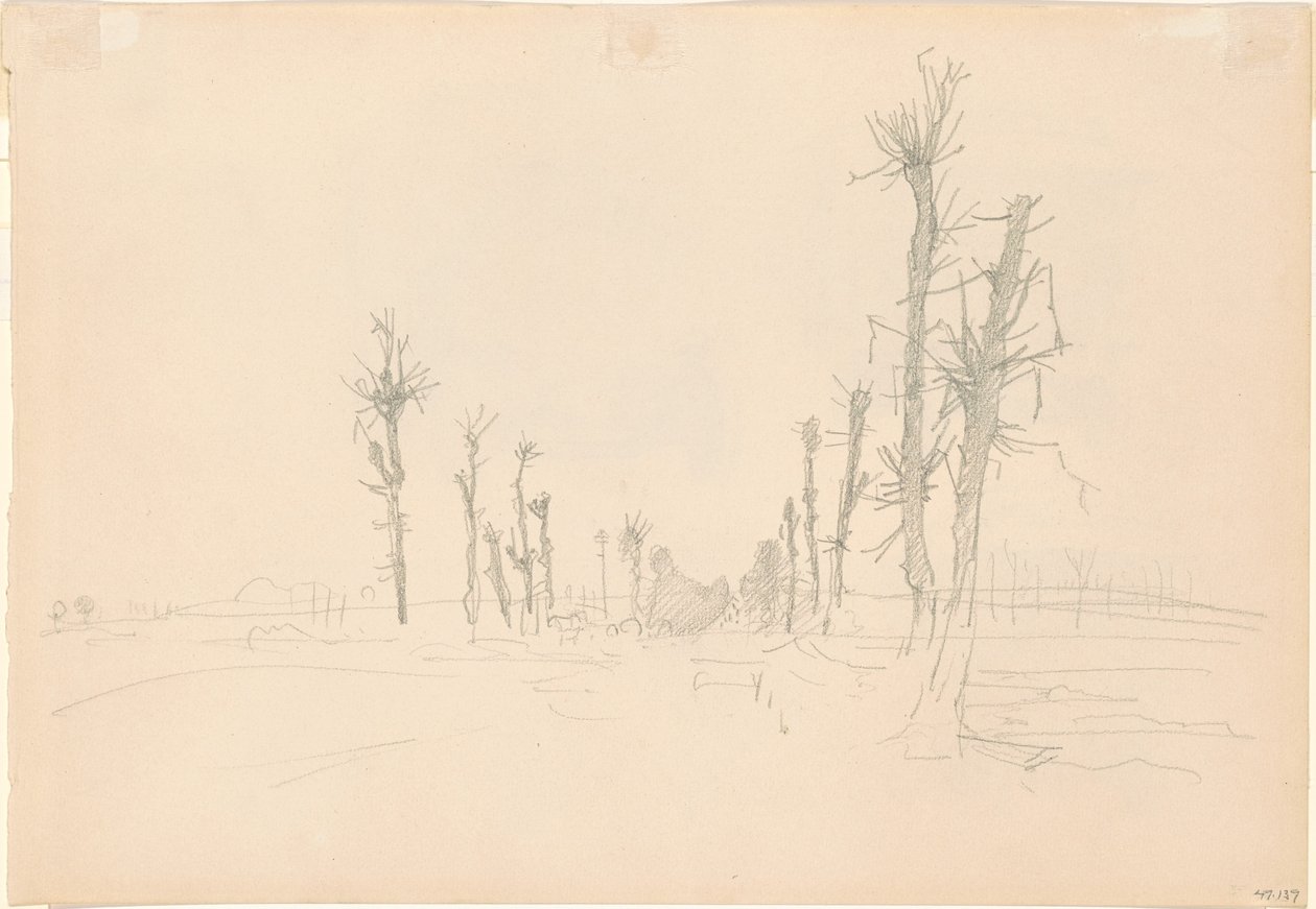 Paysage dévasté [verso], 1918 - John Singer Sargent