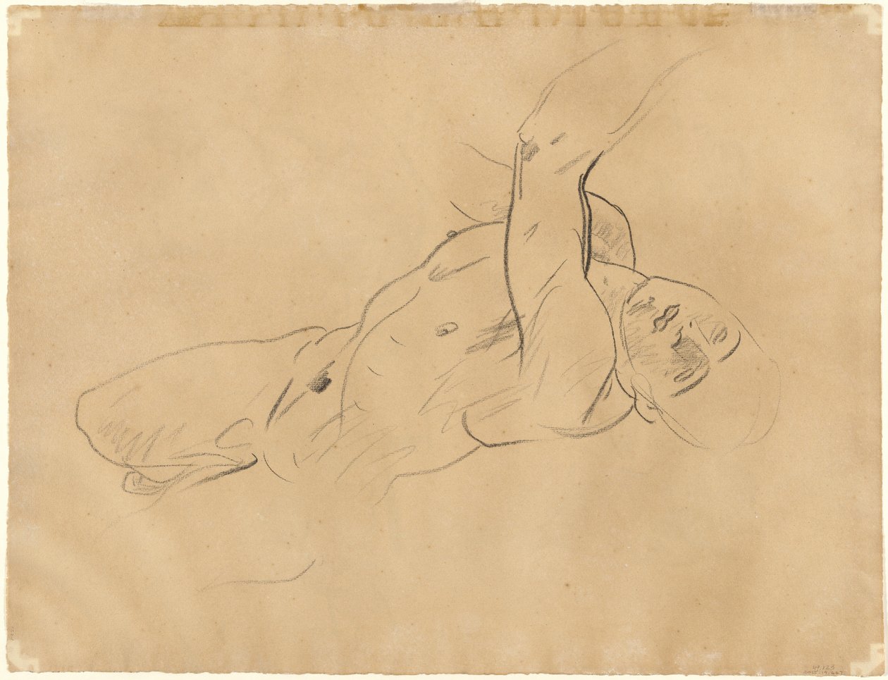Nu masculin tombant (verso) - John Singer Sargent