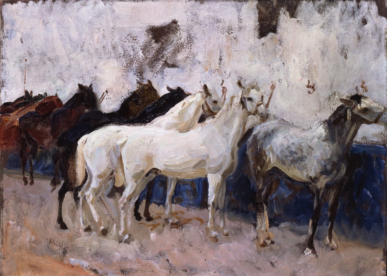 Chevaux à Palma, Majorque, Espagne, 1908 - John Singer Sargent