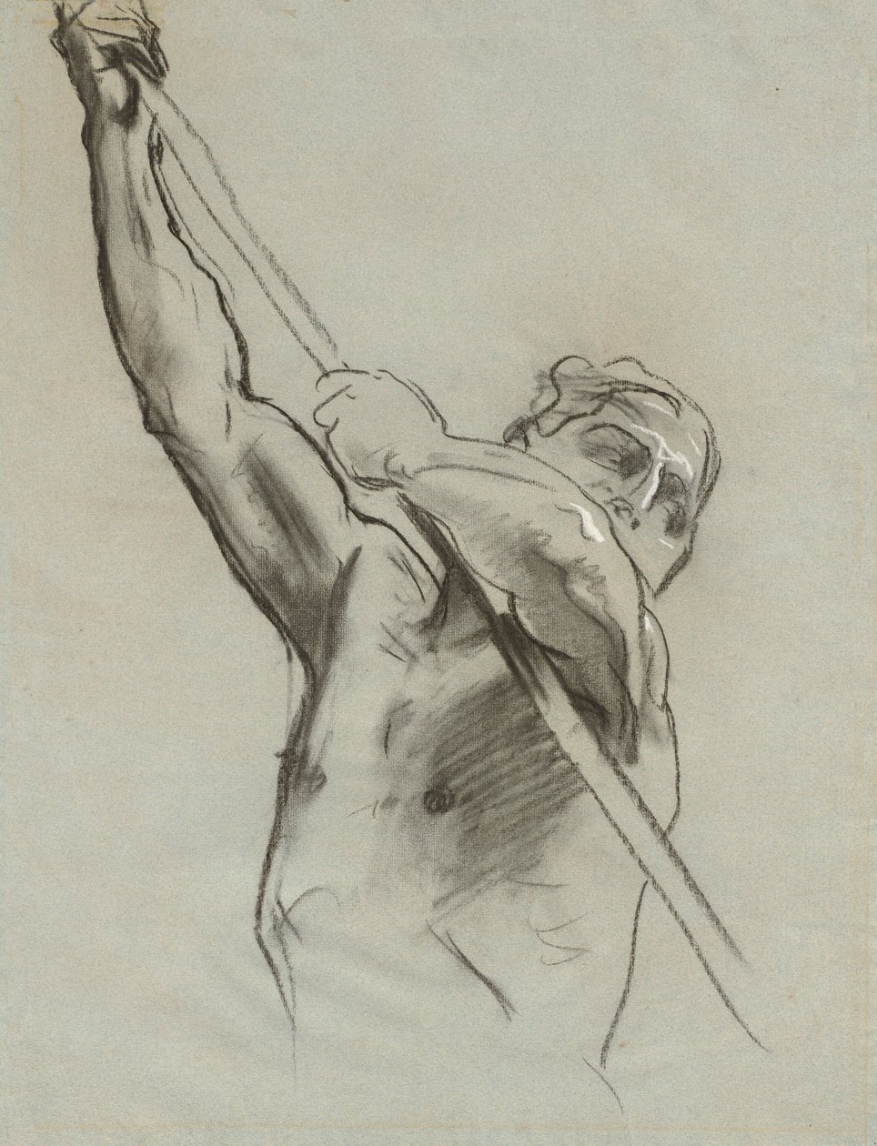 Torso masculin avec poteau, 1890-1900 - John Singer Sargent