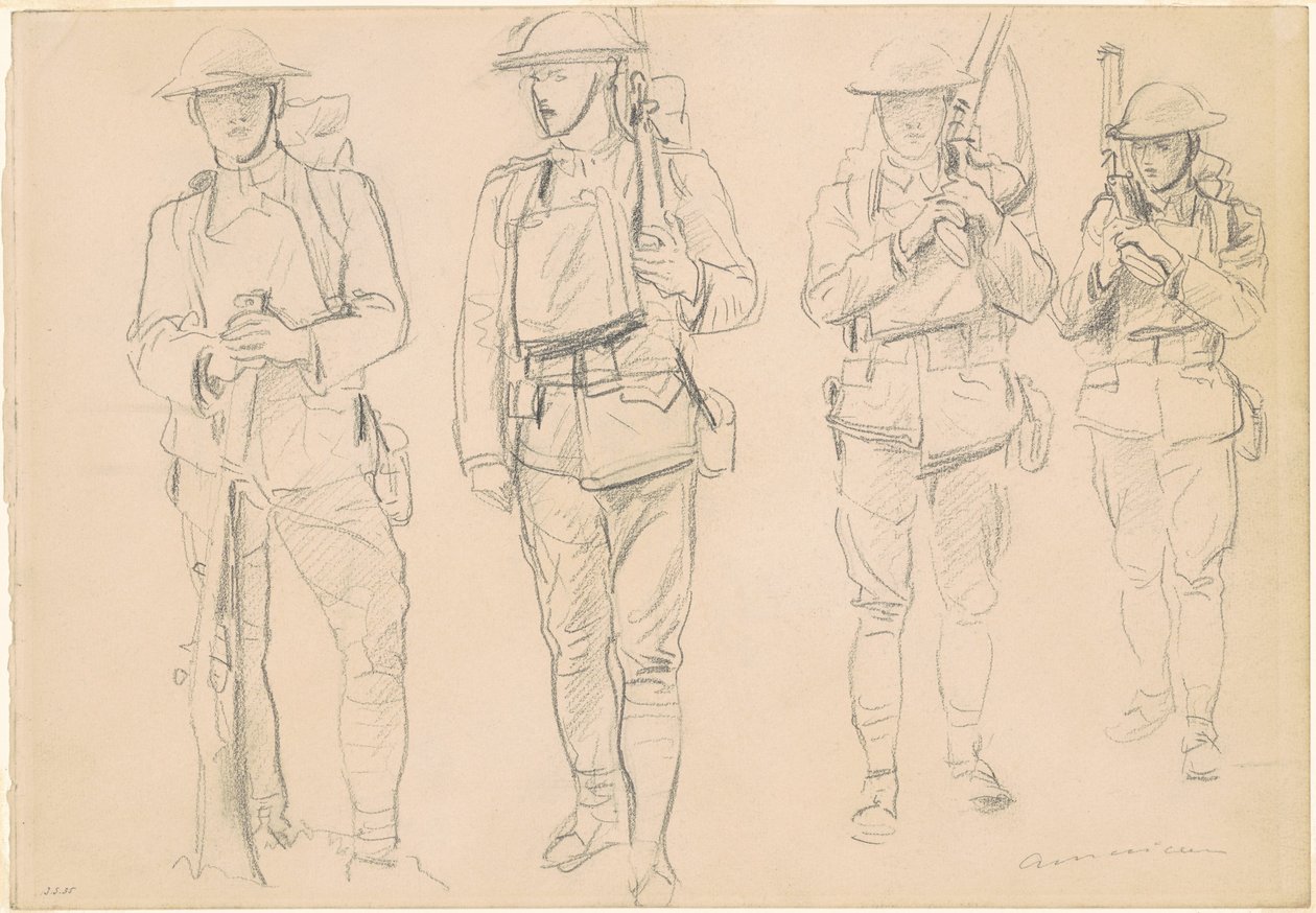 Études pour entrer en guerre - John Singer Sargent