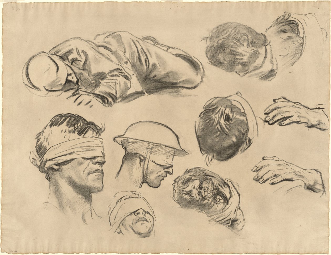 Études pour "Gazés" - John Singer Sargent
