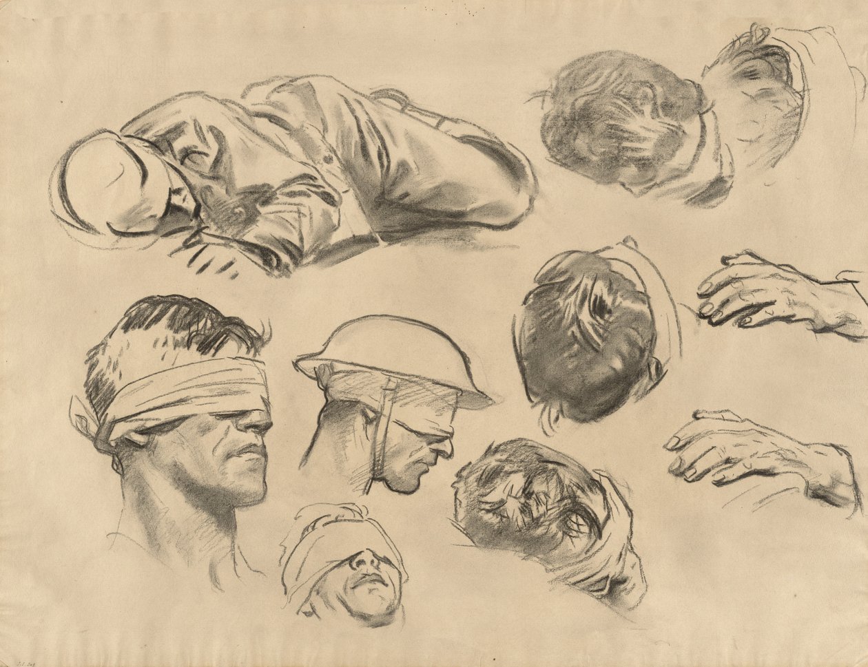 Études pour Gassed, 1918-1919 - John Singer Sargent