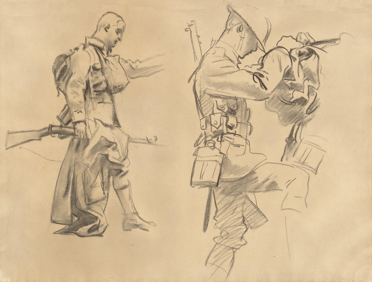 Études pour Gassed [recto], 1918-1919 - John Singer Sargent