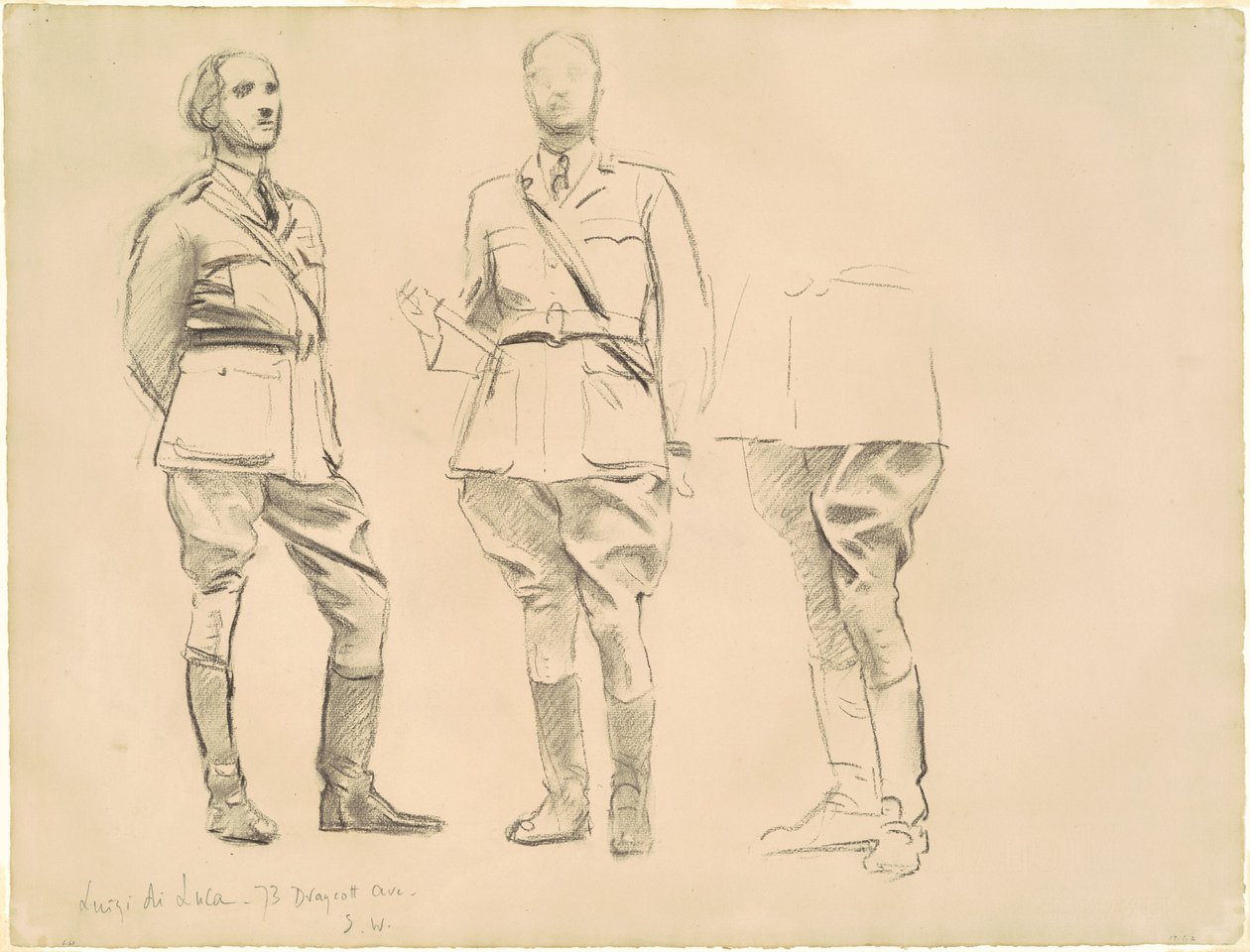 Études pour officiers généraux de la Première Guerre mondiale, 1920-1922 - John Singer Sargent