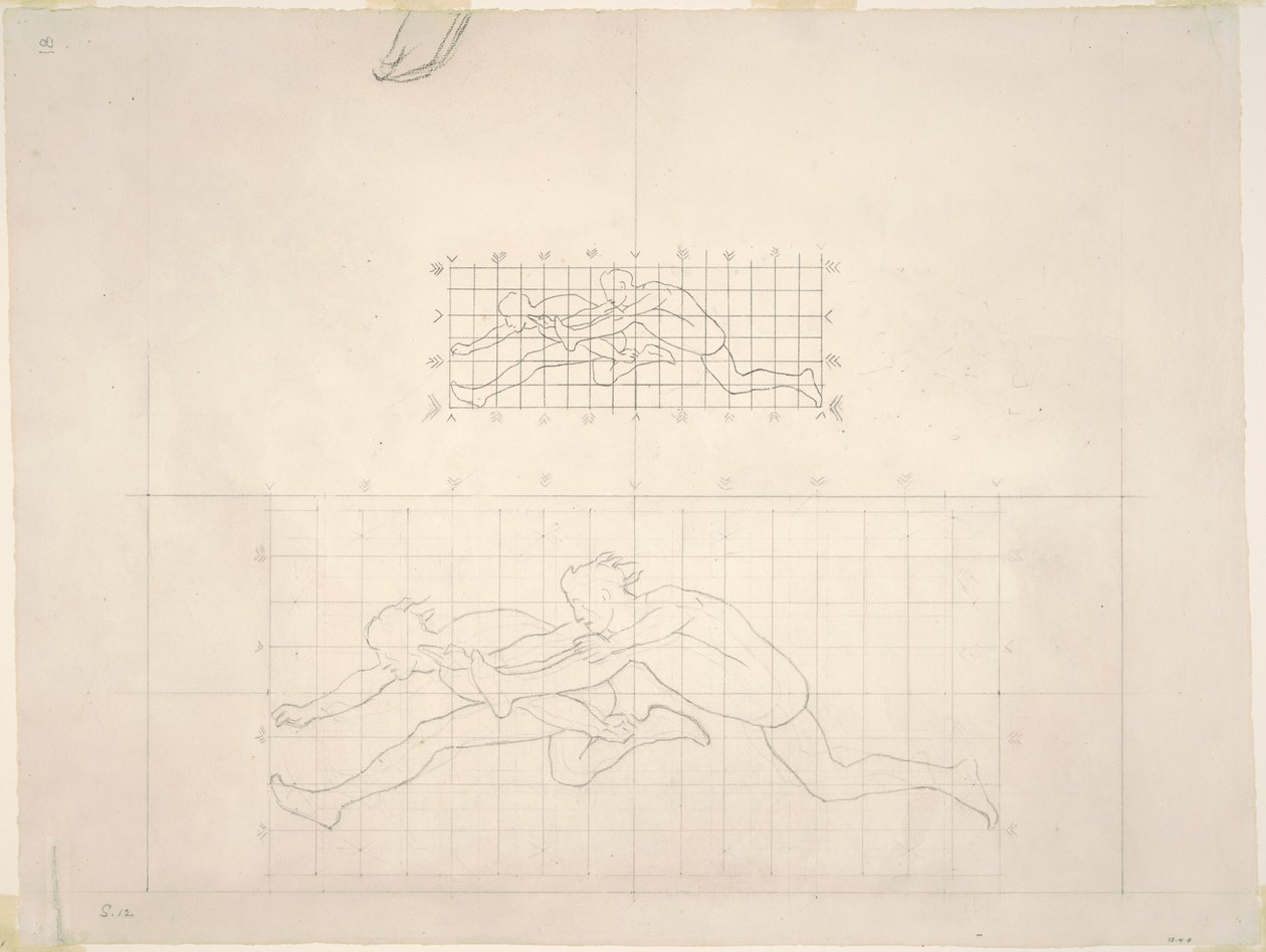 Études pour deux figures masculines classiques sautant - John Singer Sargent