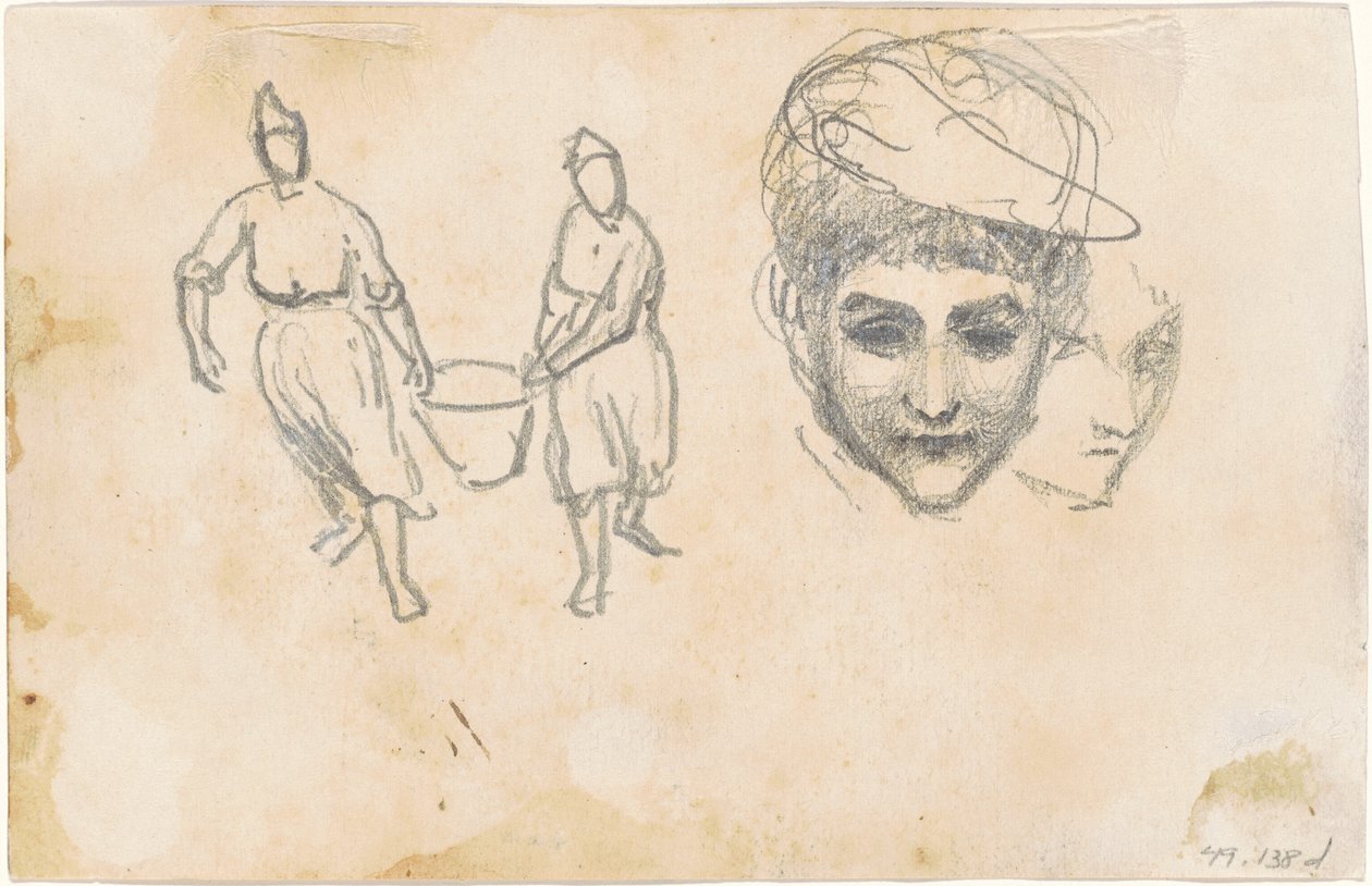 Études de paysans [verso], 1870-1872 - John Singer Sargent