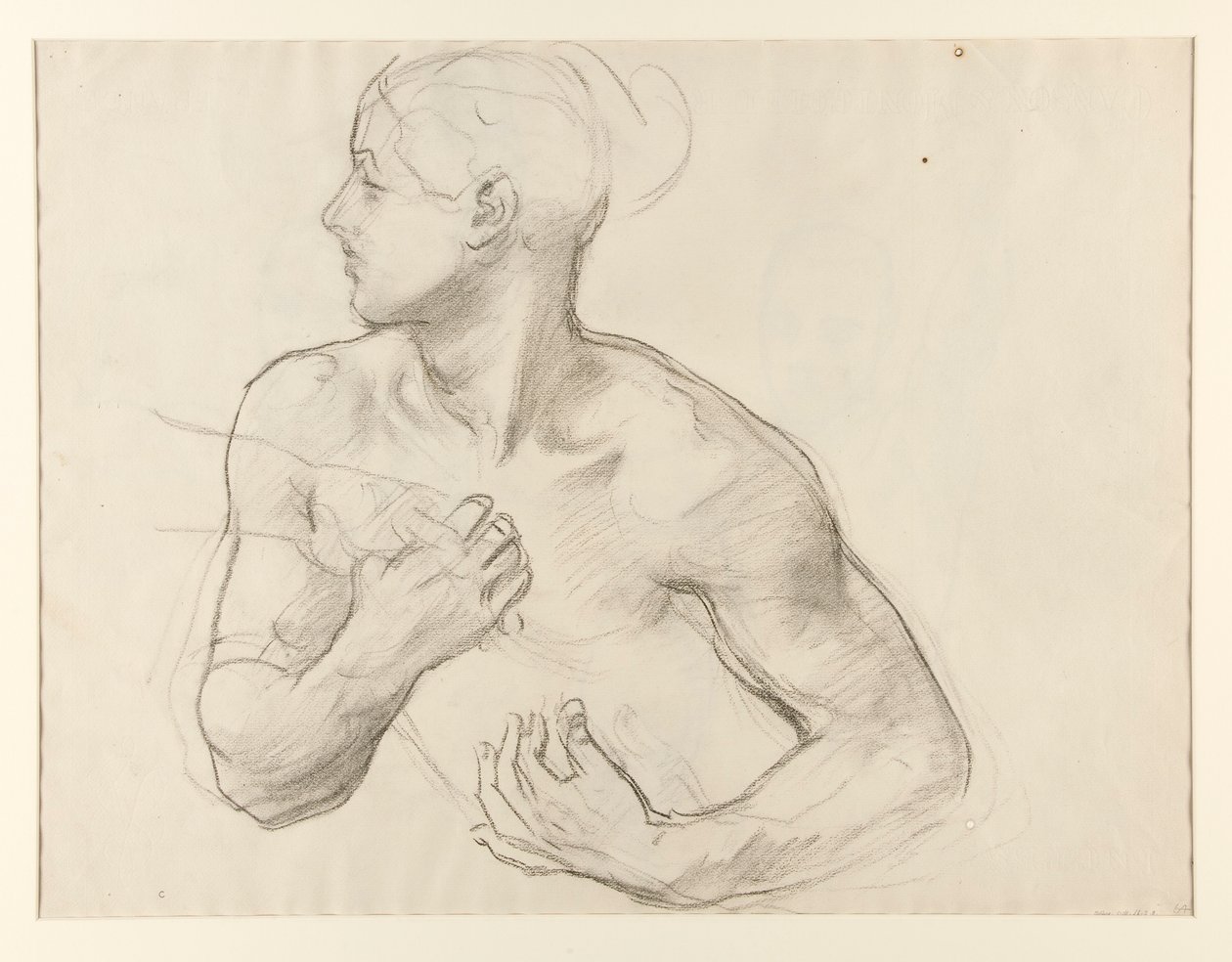 Étude de Clytemnestre pour Oreste poursuivi par les Furies, fresque, Escalier, Musée des Beaux-Arts, Boston - John Singer Sargent