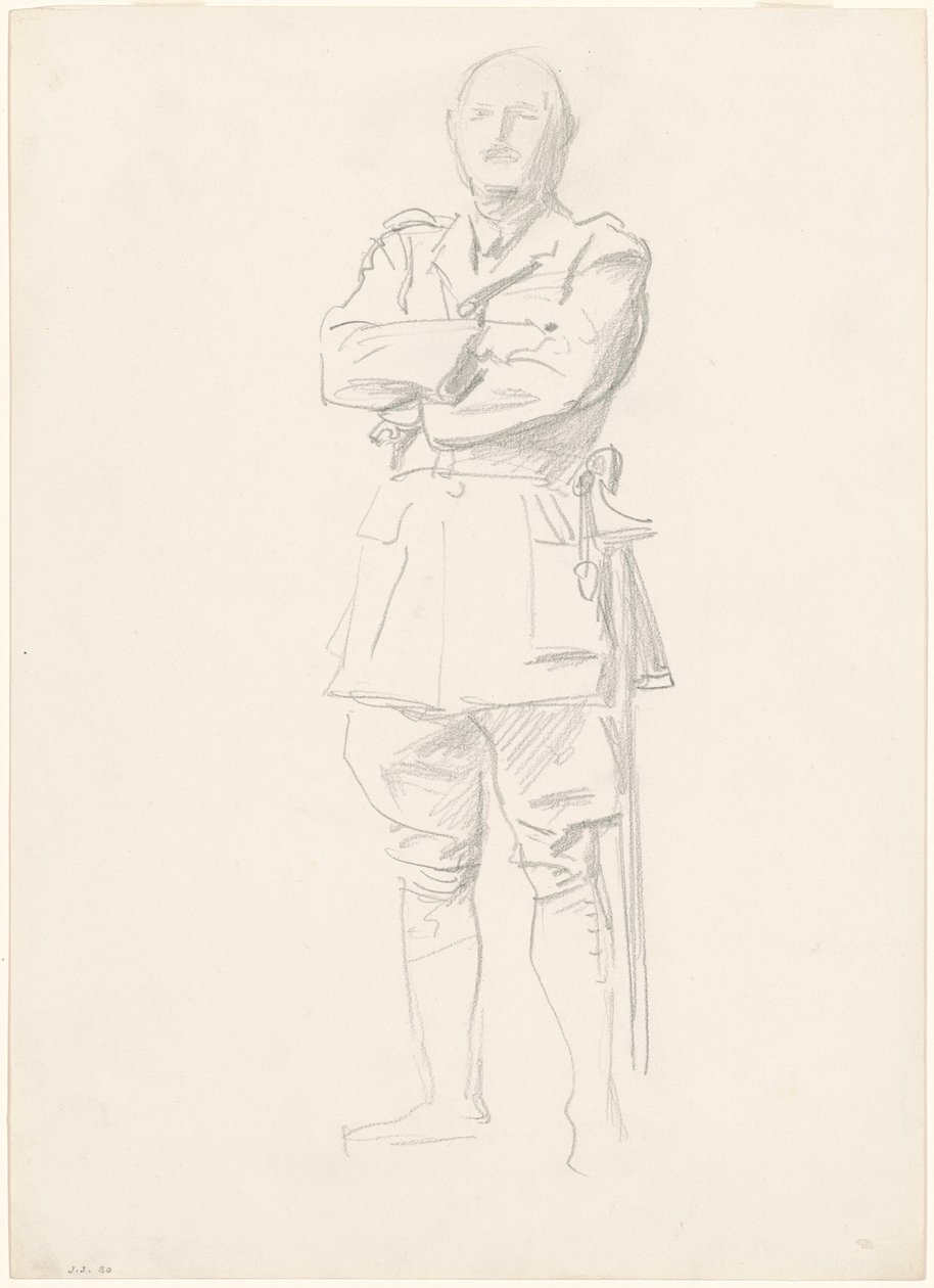 Étude du général Louis Botha pour les officiers généraux de la Première Guerre mondiale - John Singer Sargent