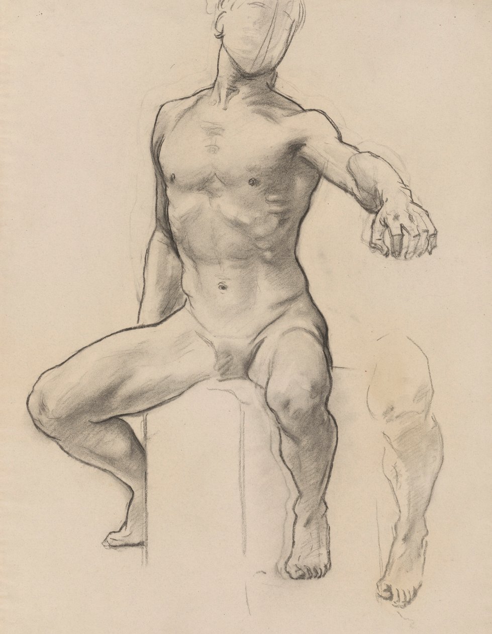 Étude de Persée pour Persée sur Pégase tuant Méduse, fresque, Escalier, Musée des Beaux-Arts, Boston [?] - John Singer Sargent