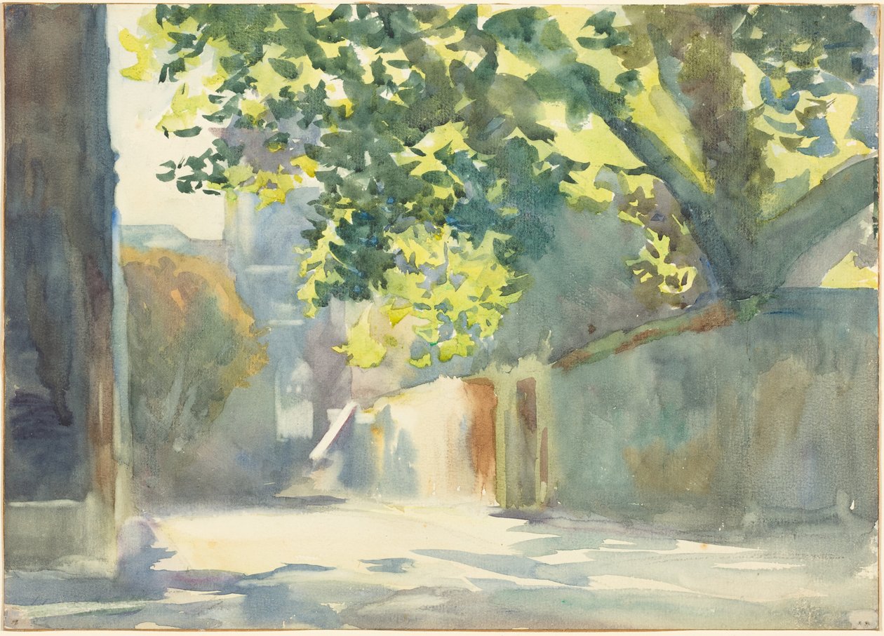 Un mur ensoleillé sous un arbre - John Singer Sargent