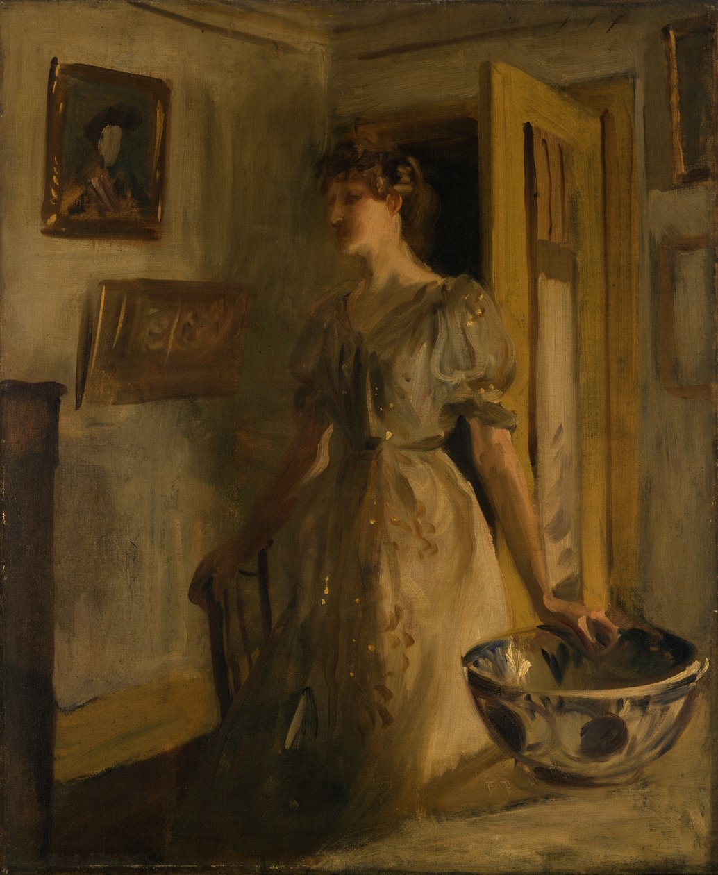 Le bol bleu, vers 1885-89 (huile sur carton) - John Singer Sargent