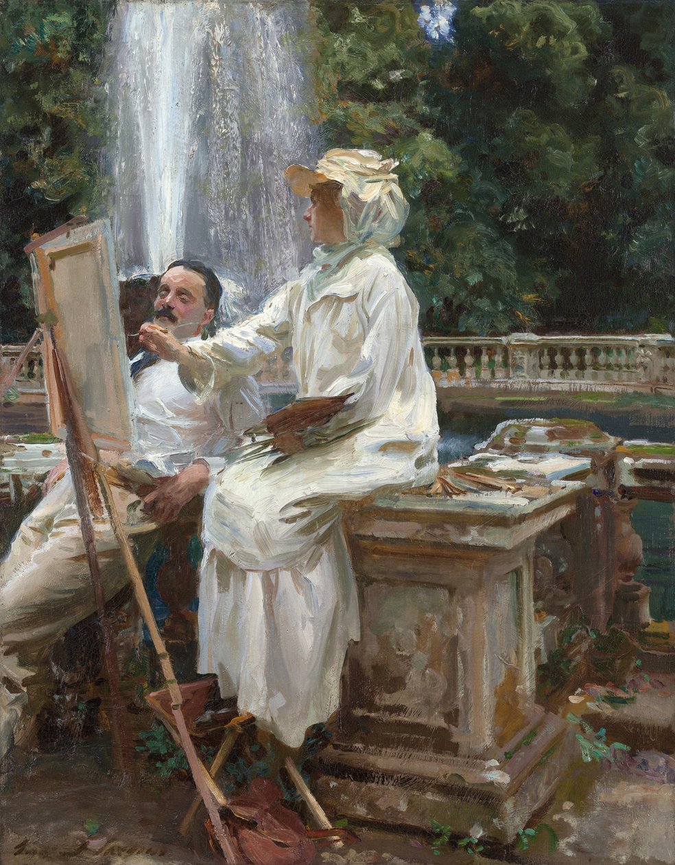 La Fontaine, Villa Torlonia, Frascati, Italie - John Singer Sargent