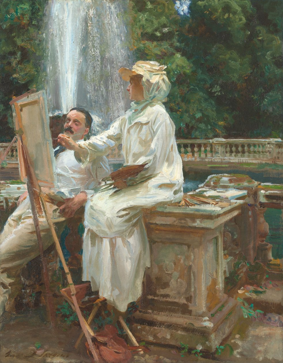 La fontaine, Villa Torlonia, Frascati, Italie - John Singer Sargent