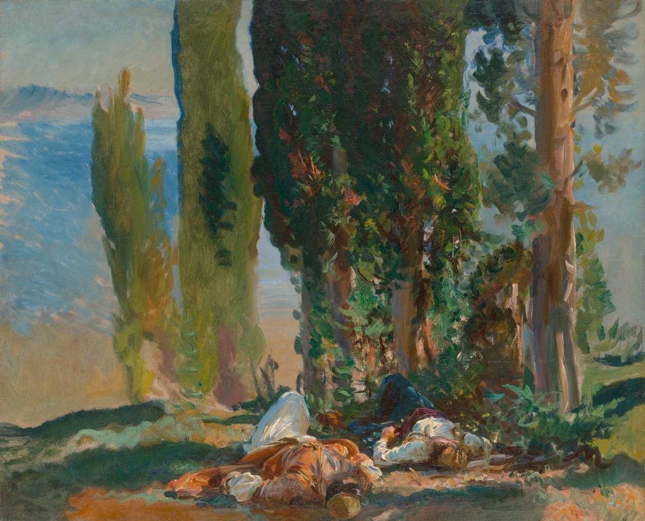 Sous les cyprès de Corfou - John Singer Sargent