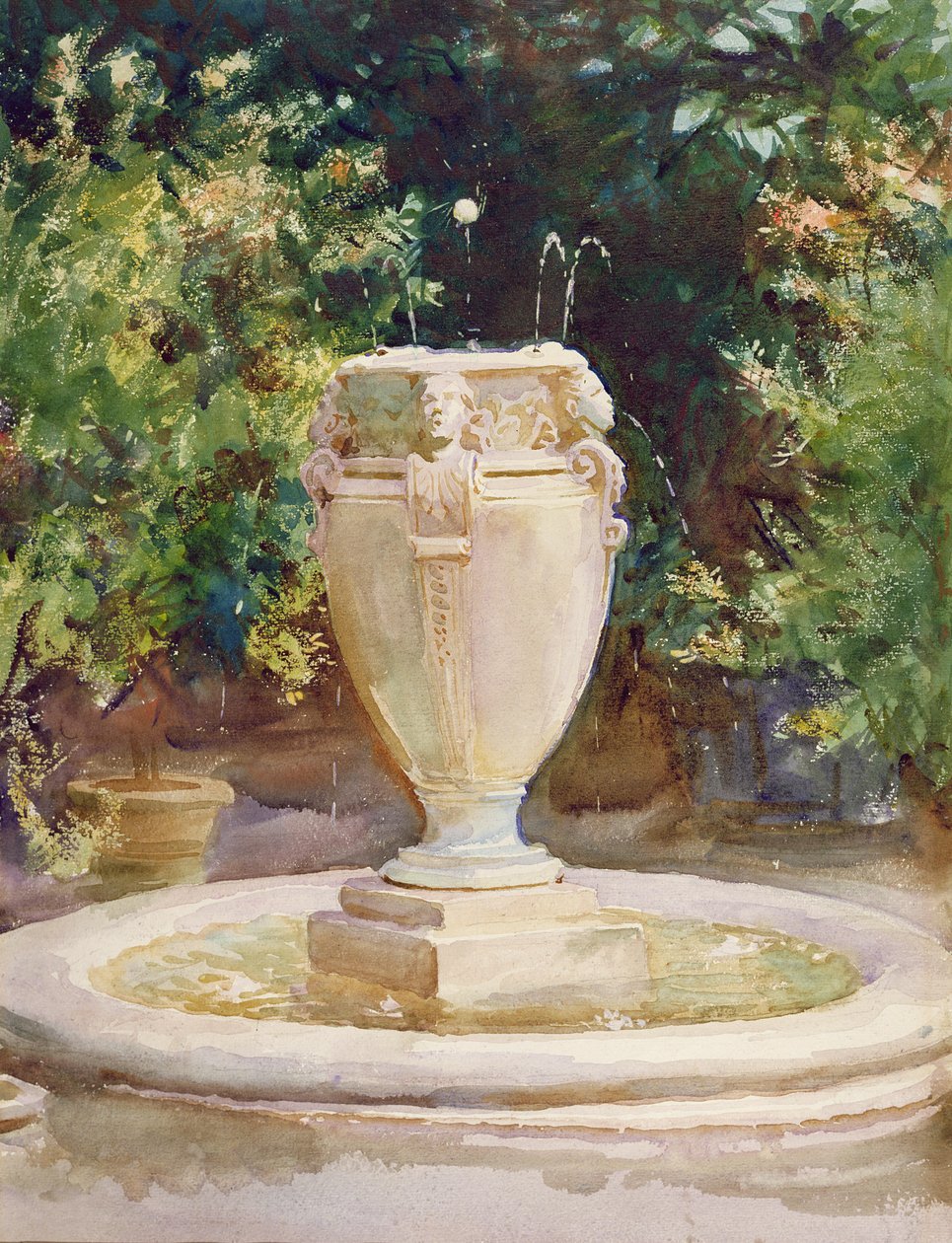 Fontaine de vase, Pocantico - John Singer Sargent
