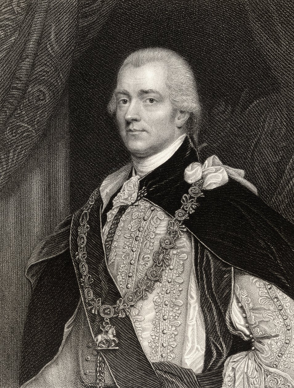 George John Spencer, 2e comte Spencer, gravé par B. Holl, de 