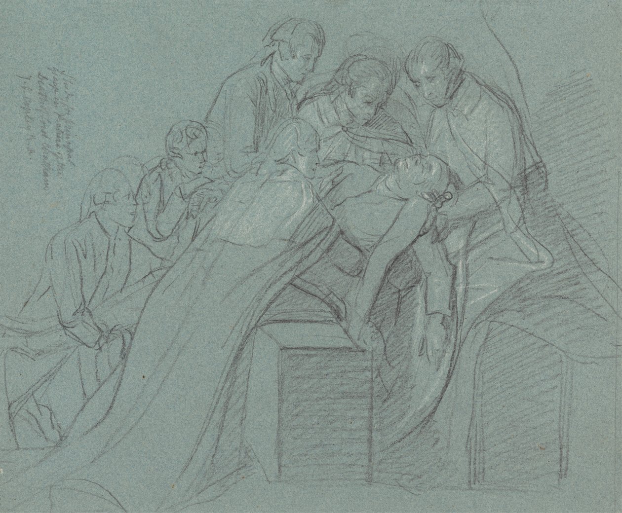 Étude pour le groupe central dans la "Mort du comte de Chatham" - John Singleton Copley