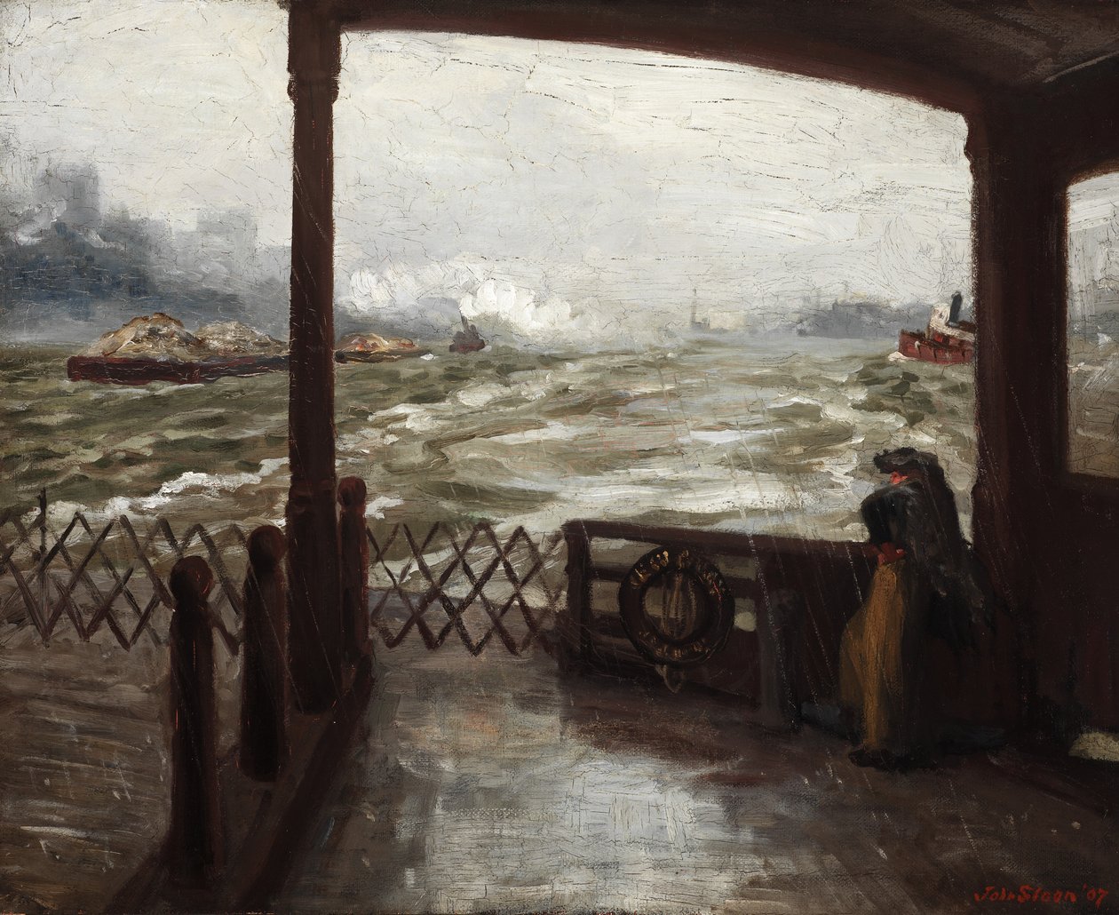 Sillage du ferry, n° 1 - John French Sloan