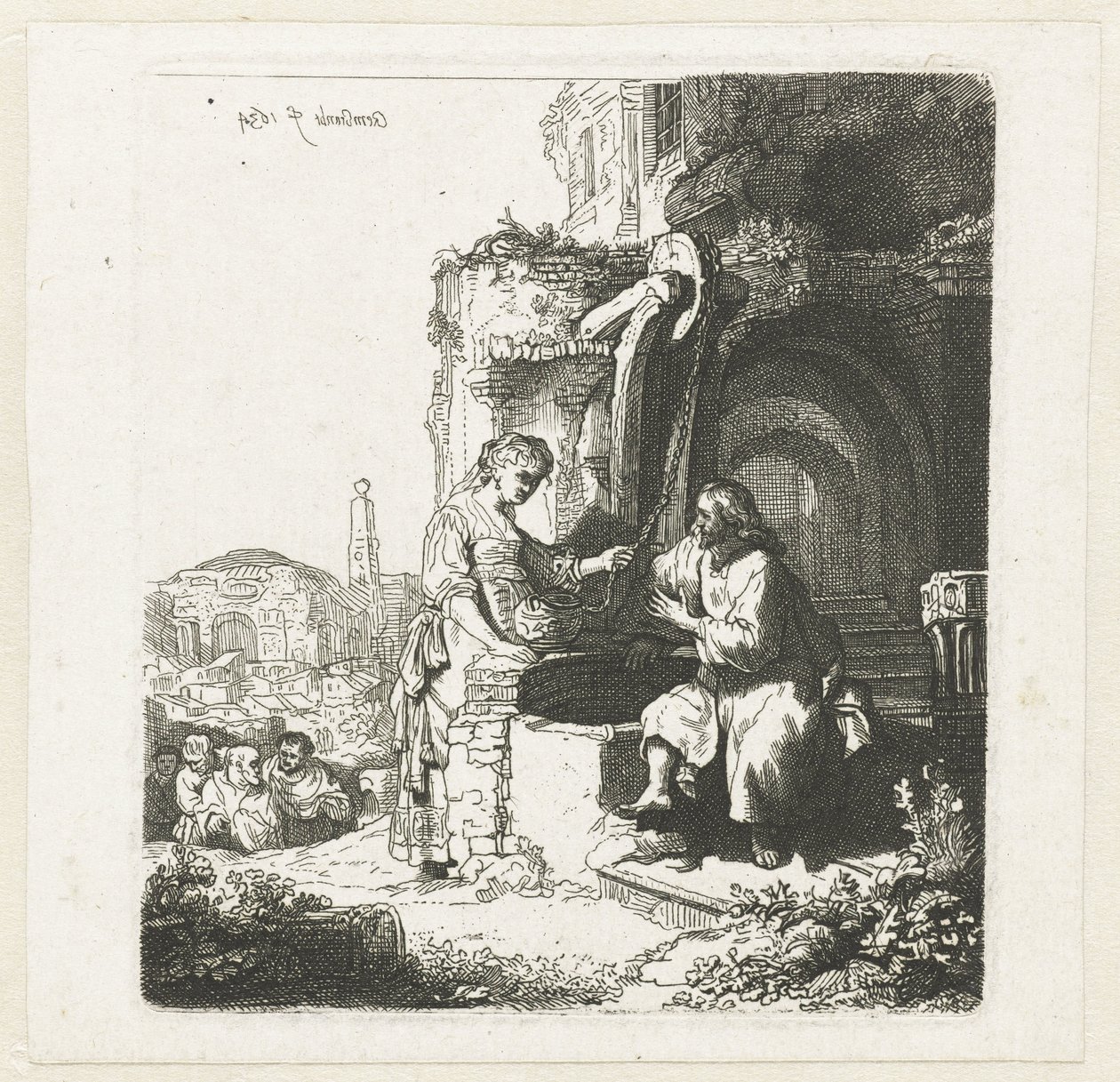 Christ et la femme de Samarie parmi les ruines - John Smith of Chichester
