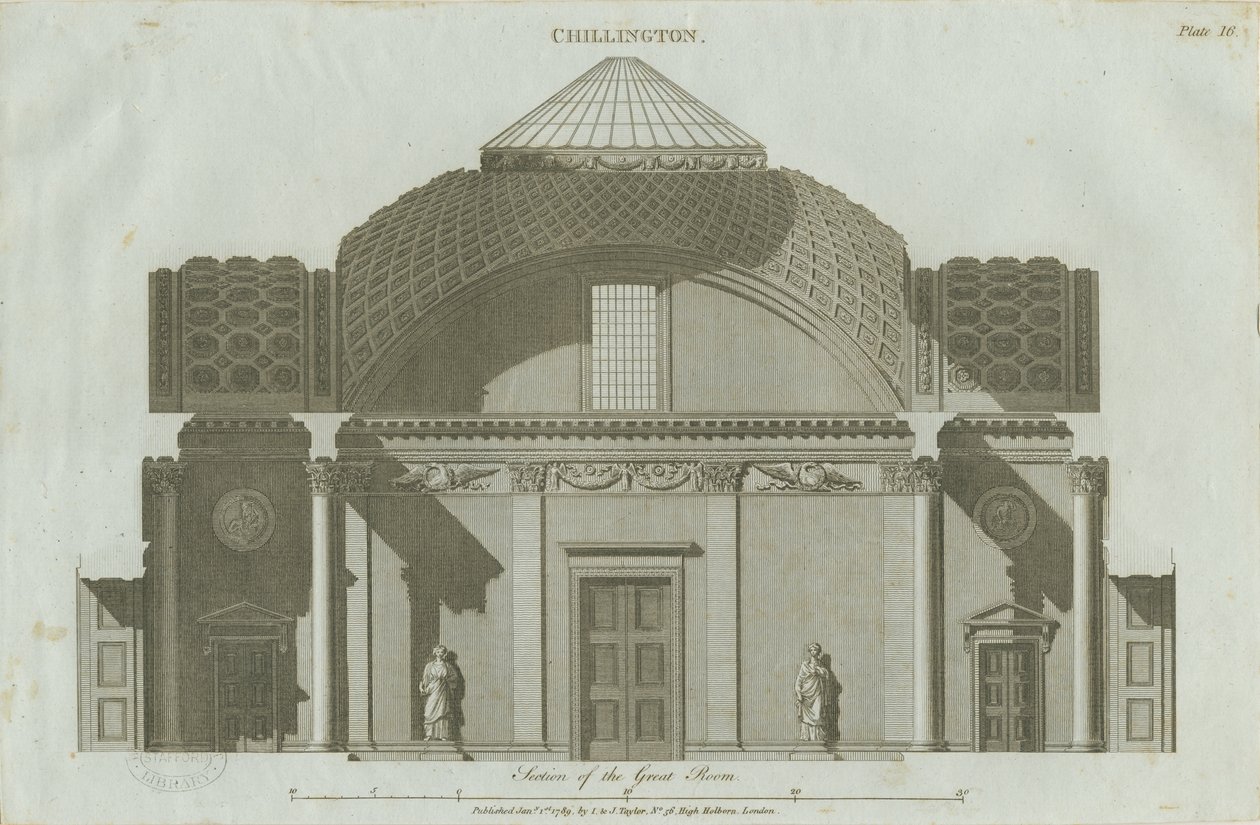 Chillington Hall : gravure | John Soane | Estampe d'art