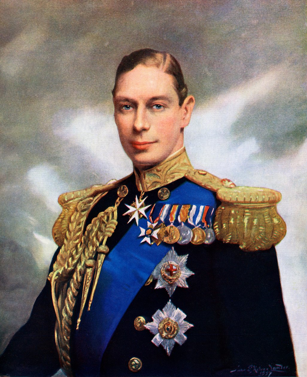 Portrait de couronnement du roi George VI en 1937 - John St. Helier Lander