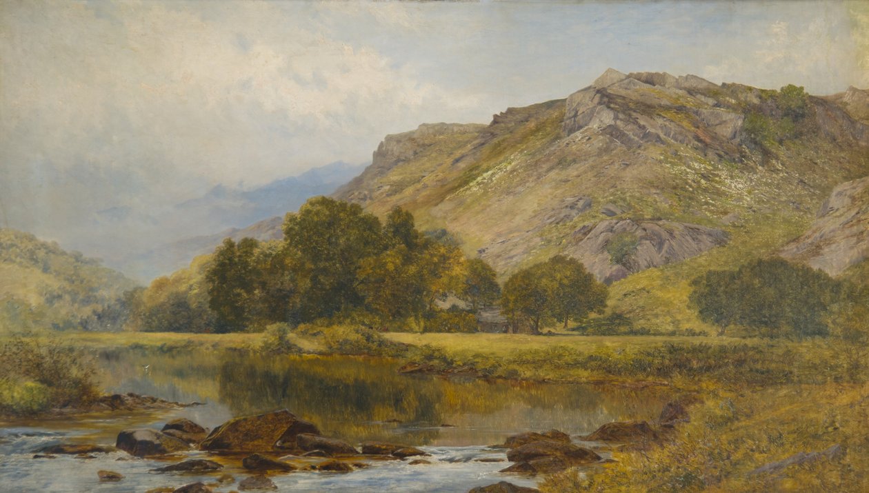 Dans la vallée du Lledr, Nord du Pays de Galles (huile sur toile) - John Surtees