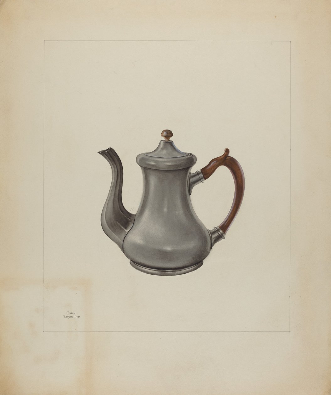 Théière en étain, 1935-1942 - John Tarantino