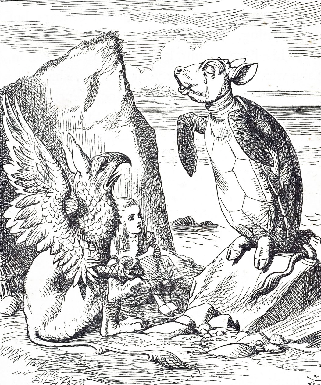 Alice, la Fausse Tortue et le Griffon des Aventures d
