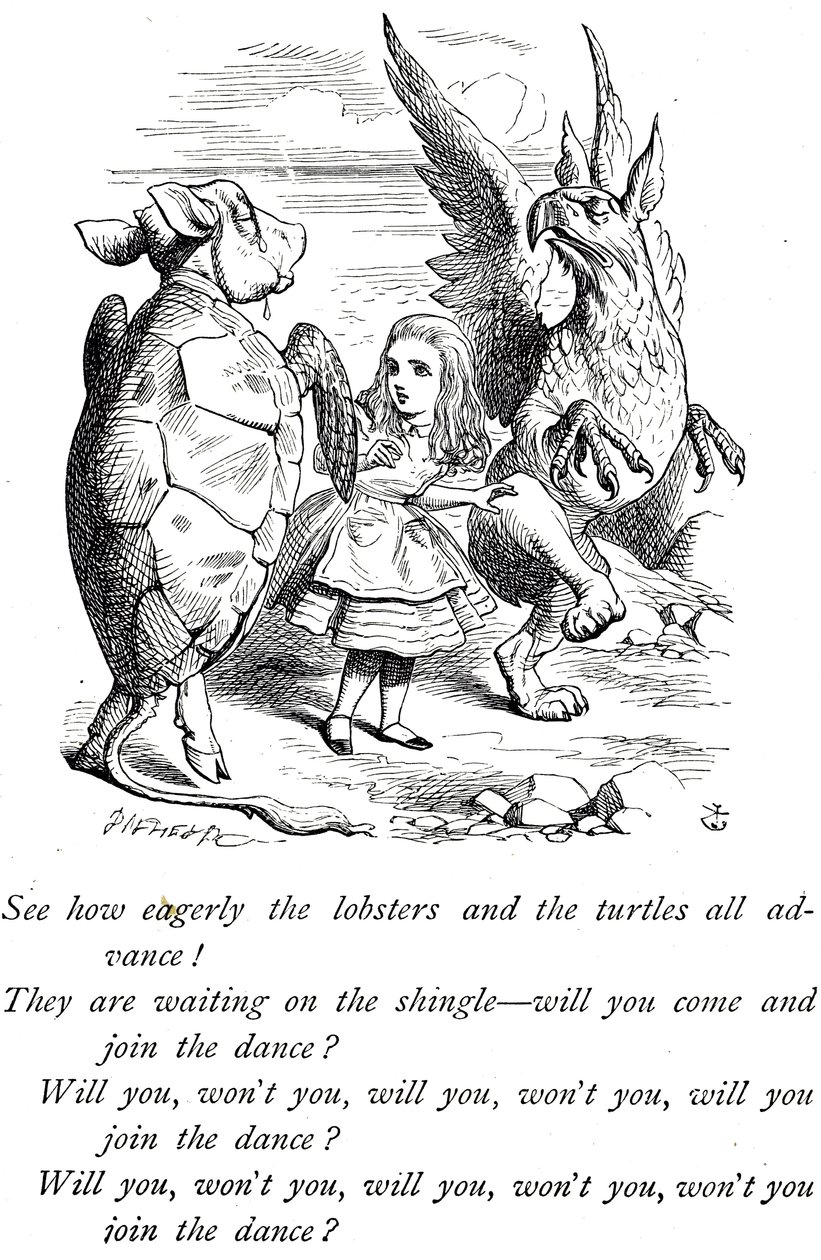 Alice, la Fausse Tortue et le Griffon d